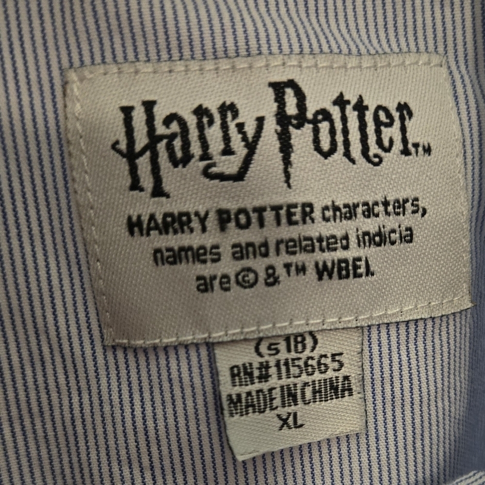 Harry Potter Woven Shirt Dress XL โ Magical Hogwarts Style - Picture 7 of 9